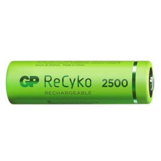 4x uzlādējamas baterijas AA / R6 GP ReCyko 2500 Series Ni-MH 2450mAh cena un informācija | Baterijas | 220.lv