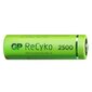 4x uzlādējamas baterijas AA / R6 GP ReCyko 2500 Series Ni-MH 2450mAh cena un informācija | Baterijas | 220.lv