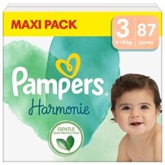 Подгузники PAMPERS Harmonie Maxi Pack, размер 3, 6-10 кг, 87 шт. цена и информация | Подгузники | 220.lv