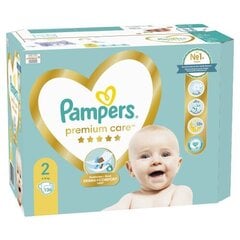 Autiņbiksītes PAMPERS Premium Care, 2. izmērs, 4-8kg, 136 gab. cena un informācija | Autiņbiksītes | 220.lv