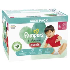 Pampers Harmonie Uzvelkamās Autiņbiksītes, Izmērs 4, 74 Autiņbiksītes, 9-15kg cena un informācija | Pampers Higiēna un veselība | 220.lv