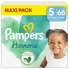 Подгузники PAMPERS Harmonie Maxi Pack, размер 5, 11-16 кг, 66 шт. цена и информация | Подгузники | 220.lv