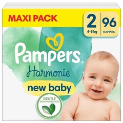 Подгузники PAMPERS Harmonie Maxi Pack, размер 2, 4-8 кг, 96 шт. цена и информация | Подгузники | 220.lv