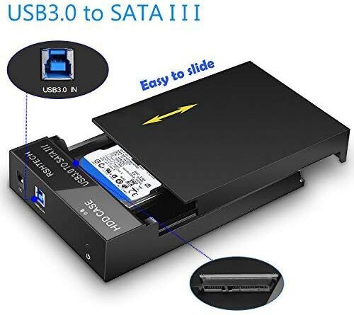 RSHTECH USB 3.0 SATA cietā diska korpuss 3,5"/2,5" SSD & HDD цена и информация | Cieto disku somas un apvalki | 220.lv