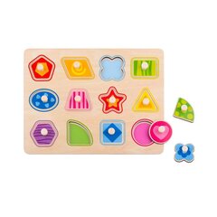TOOKY TOY Puzle Montessori puzles nūju formas ar tapām cena un informācija | Attīstošās rotaļlietas | 220.lv