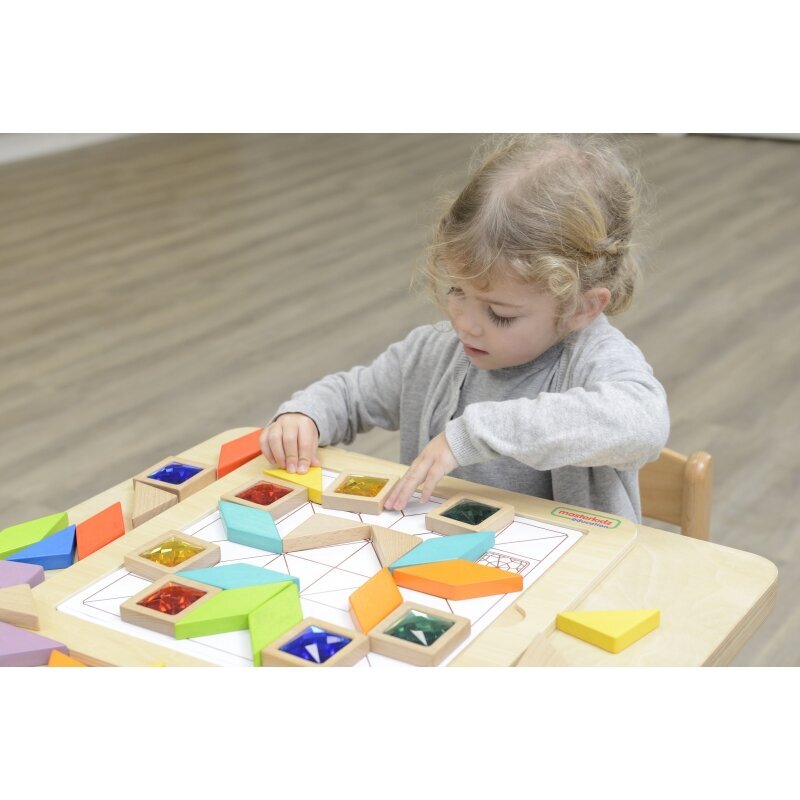 MASTERKIDZ Puzzle Mosaic Krsu un formu apguve Tangram Montessori cena un informācija | Attīstošās rotaļlietas | 220.lv