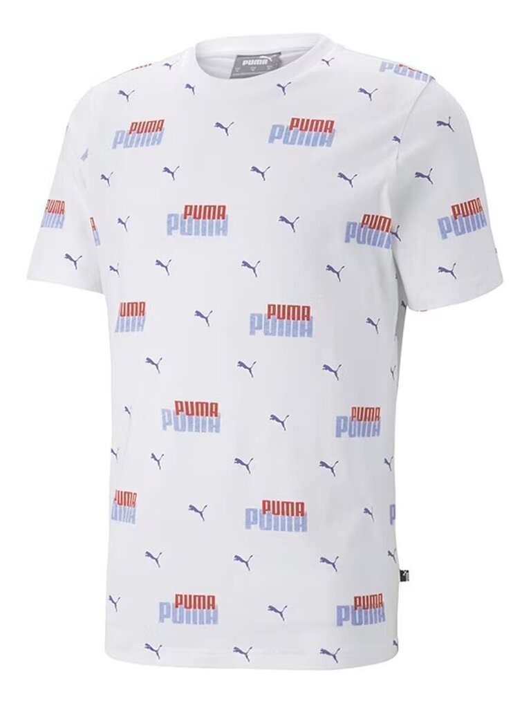 Puma T-krekls vīriešiem Essentials+ Logo Power Printed 234238384, balts цена и информация | Vīriešu T-krekli | 220.lv