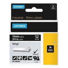 Vinila lente Dymo Rhino, 19mm x 5.5m, balts/melns cena un informācija | Piederumi printerim | 220.lv