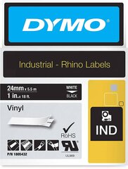 Vinila lente Dymo Rhino, 24mm x 5.5m, mlens/balts cena un informācija | Piederumi printerim | 220.lv