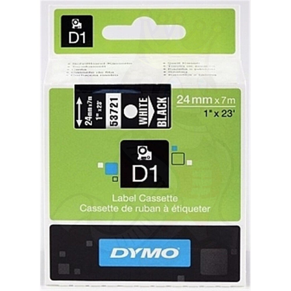 Lente Dymo D1, 24mm x 7m, balts/melns цена и информация | Piederumi printerim | 220.lv