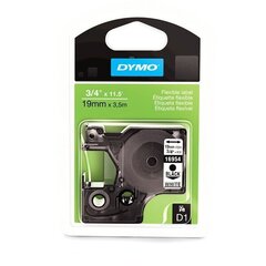 Poliestera lente Dymo D1 Durable, 19mm x 5.5m, melns/balts cena un informācija | Piederumi printerim | 220.lv