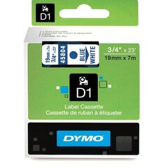 Lente Dymo D1, 19mm x 7m, zils/balts cena un informācija | Piederumi printerim | 220.lv