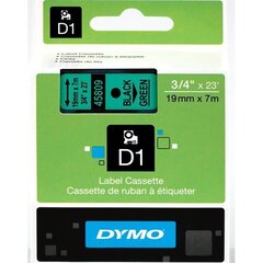 Lente Dymo D1, 19mm x 7m, melns/zaļš cena un informācija | Piederumi printerim | 220.lv
