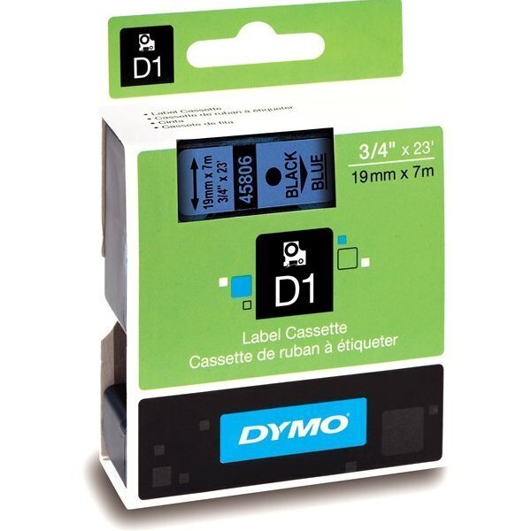 Lente Dymo D1, 19mm x 7m, melns/zils цена и информация | Piederumi printerim | 220.lv