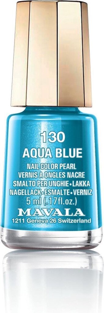 Nagu laka Mavala Nail Polish, N.130 Aqua Blue, 5 ml cena un informācija | Nagu lakas, stiprinātāji | 220.lv