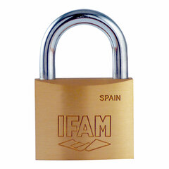 Piekaramā atslēga ar slēdzeni IFAM K60 Misiņš normāls (6 cm) cena un informācija | Durvju slēdzenes | 220.lv
