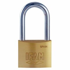 Piekaramā atslēga ar slēdzeni IFAM K50AL Misiņš Garums (5 cm) cena un informācija | Durvju slēdzenes | 220.lv
