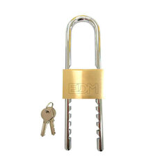 Piekaramā atslēga ar slēdzeni EDM Regulējams Misiņš Loks (6-16 cm) cena un informācija | Durvju slēdzenes | 220.lv