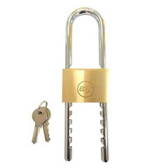 Piekaramā atslēga ar slēdzeni EDM Regulējams Misiņš Loks (5-13,5 cm) cena un informācija | Durvju slēdzenes | 220.lv