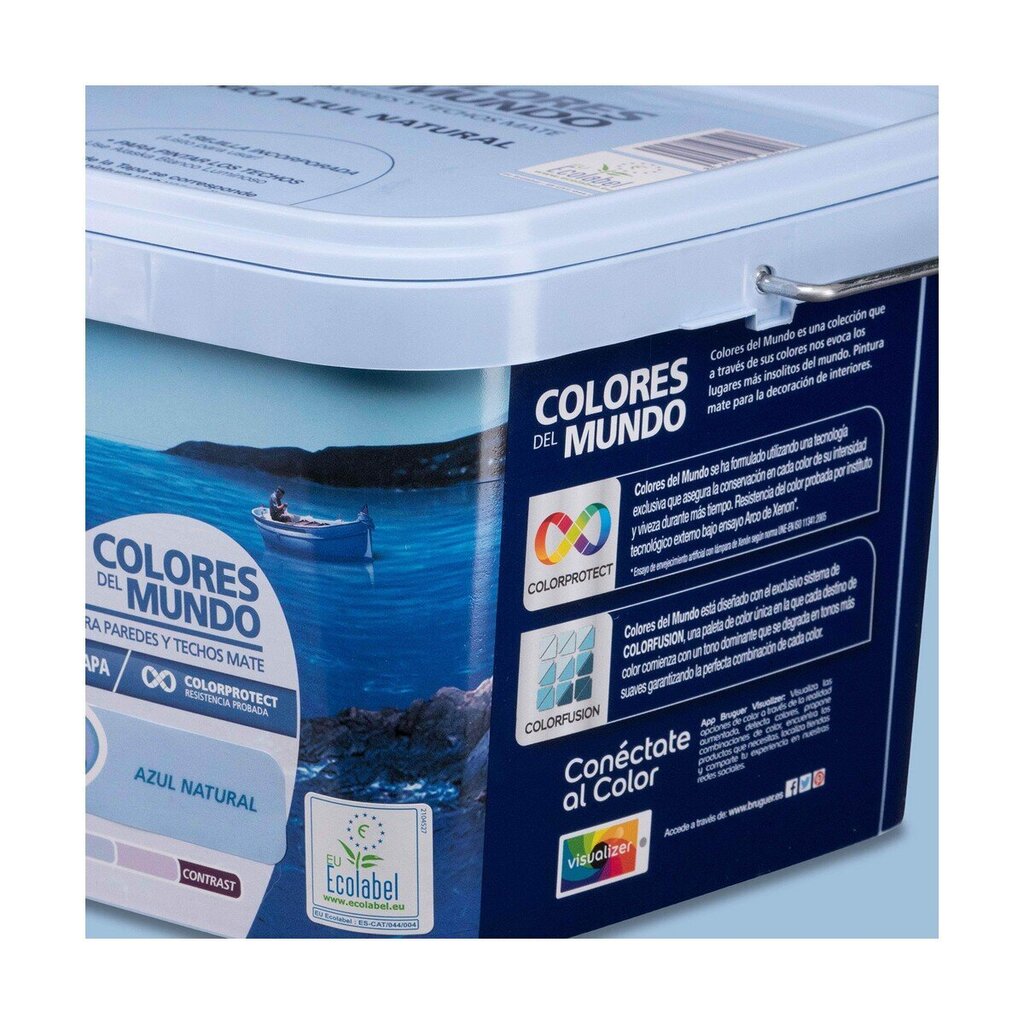Krāsa Bruguer Colores Del Mundo Zils 4 L цена и информация | Krāsas | 220.lv