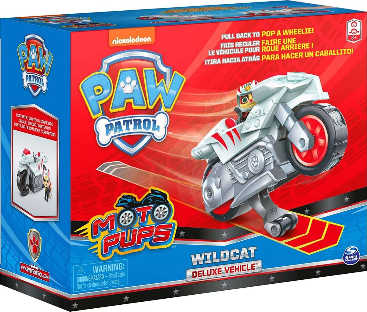 Spin Master Paw Patrol Moto Pups Wildcat figūriņa un motocikls deluxe Spin Master cena un informācija | Rotaļlietas zēniem | 220.lv