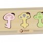 Klasiskās pasaules koka Montessori maņu puzles atslēgas un slēdzenes cena un informācija | Rotaļlietas zīdaiņiem | 220.lv