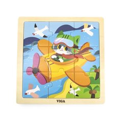 VIGA Handy Wooden Plane Puzzle 9 цена и информация | Игрушки для малышей | 220.lv