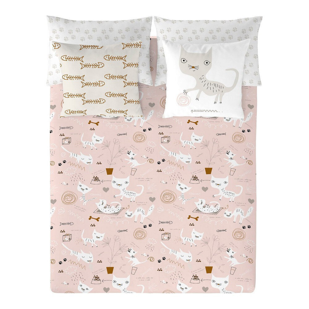 Gultas veļas komplekts Panzup Cats (260 x 220 cm) цена и информация | Gultas veļas komplekti | 220.lv