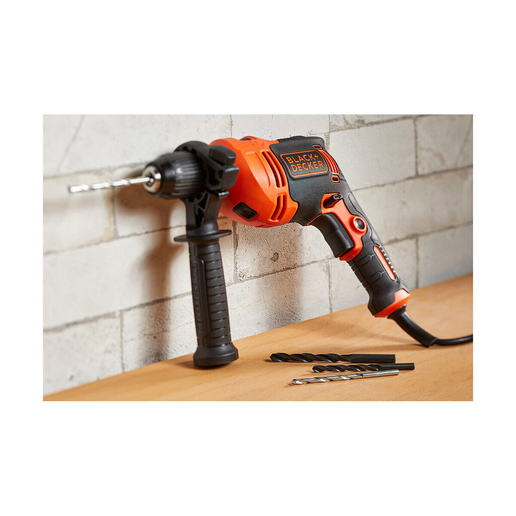 Urbja un piederumu komplekts Black & Decker BEH710K-QS 230 V 710 W цена и информация | Skrūvgrieži, urbjmašīnas | 220.lv