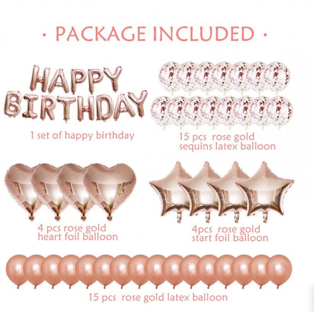 Macaron Rose Theme balonu komplekts (39 gab.) cena un informācija | Baloni | 220.lv