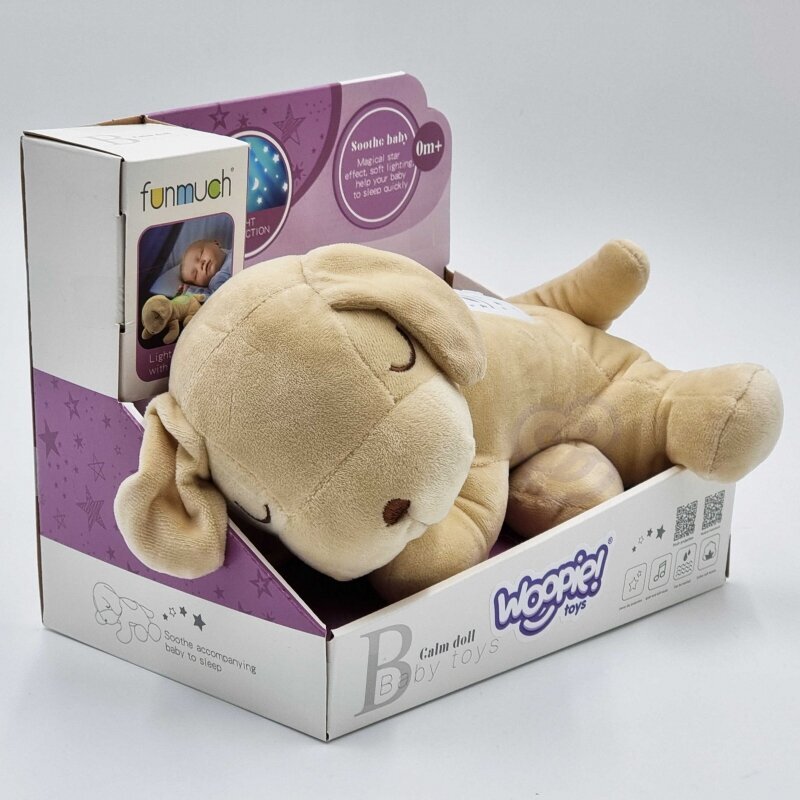 Mīksta rotaļlieta - Kucēns ar projektoru un 10 šūpuļdziesmām Woopie cena un informācija | Rotaļlietas zīdaiņiem | 220.lv