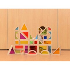 Krāsaini stikla bloki, 30 gab. cena un informācija | Rotaļlietas zīdaiņiem | 220.lv