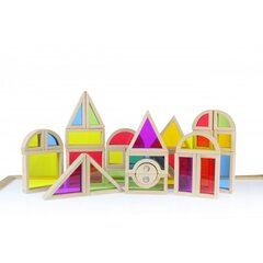 Krāsaini stikla bloki, 30 gab. cena un informācija | Rotaļlietas zīdaiņiem | 220.lv