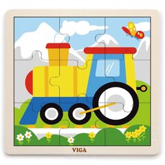 Koka puzle 9 gab. - Vilciens, Viga cena un informācija | Rotaļlietas zīdaiņiem | 220.lv