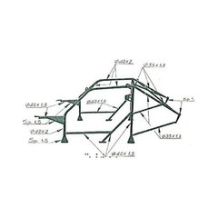 Roll Cage OMP AB/106/86B cena un informācija | Auto piederumi | 220.lv