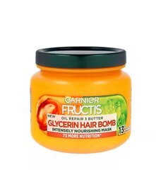 Barojoša matu maska Garnier Fructis Wonder Butter Shea Hair Bomb, 320 ml цена и информация | Средства для укрепления волос | 220.lv