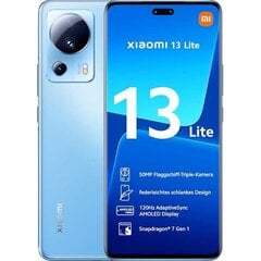 Xiaomi 13 Lite 8/128GB Zils cena un informācija | Mobilie telefoni | 220.lv