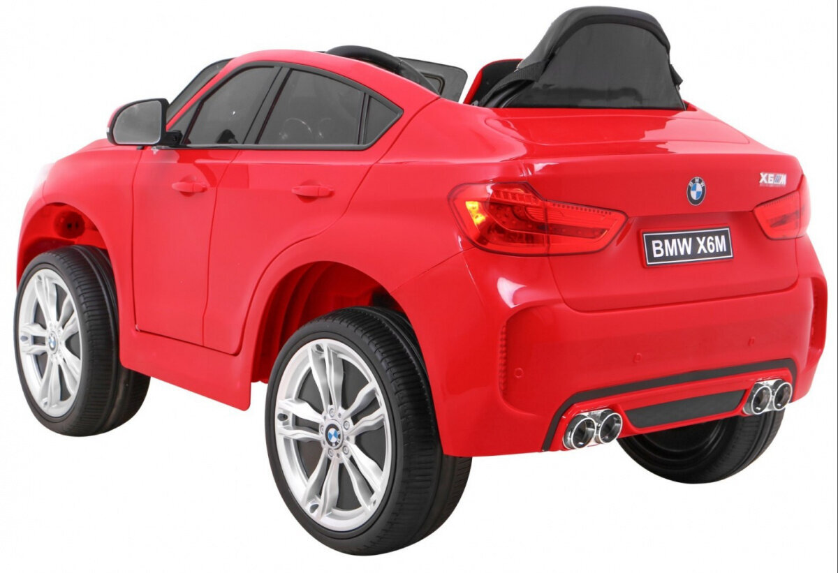 BMW X6M vienvietīgs elektromobilis, sarkans cena un informācija | Bērnu elektroauto | 220.lv