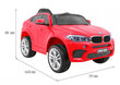 BMW X6M vienvietīgs elektromobilis, sarkans cena un informācija | Bērnu elektroauto | 220.lv