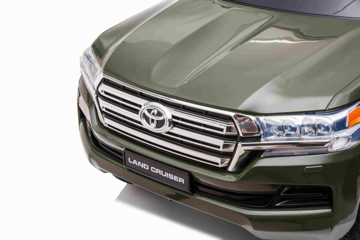 Toyota Land Cruiser elektromobilis, zaļš cena un informācija | Bērnu elektroauto | 220.lv
