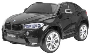 Детский электромобиль BMW X6M XXL, черный лакированный цена и информация | Электромобили для детей | 220.lv