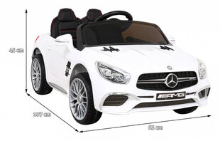 Bērnu vienvietīgs elektromobilis Mercedes Benz AMG SL65 S, balts cena un informācija | Bērnu elektroauto | 220.lv