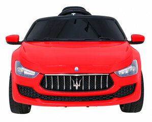 Maserati Ghibli elektromobilis, sarkans cena un informācija | Bērnu elektroauto | 220.lv