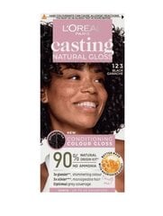 Matu krāsa L'oreal Paris Casting Natural Gloss Nr.123 Black Ganache cena un informācija | Matu krāsas | 220.lv