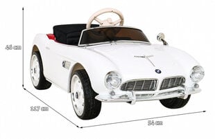BMW 507 Retro vienvietīgs elektromobilis, balts cena un informācija | BMW Rotaļlietas, bērnu preces | 220.lv