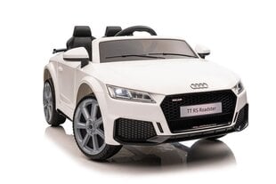 Audi TT RS elektriskais divvietīgais automobilis, balts cena un informācija | Bērnu elektroauto | 220.lv