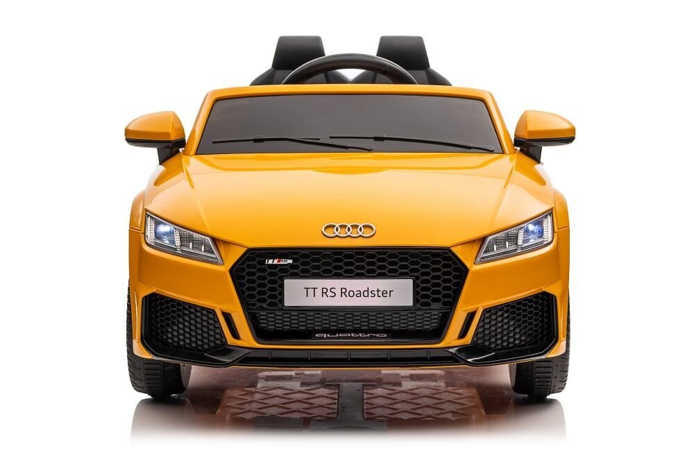 Divvietīgais elektromobilis Audi TT RS, dzeltens цена и информация | Bērnu elektroauto | 220.lv