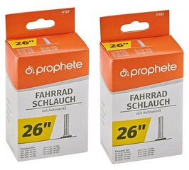 Velo kamera, 26x1.75-2.125 ar auto ventili (2 gab.) cena un informācija | Velo riepas, kameras | 220.lv