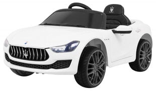 Одноместный электромобиль Maserati Ghibli, белый цена и информация | Электромобили для детей | 220.lv