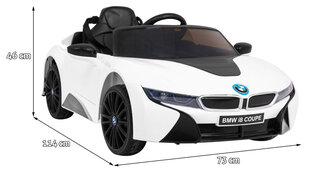 BMW I8 LIFT vienvietīgs elektromobilis, balts cena un informācija | Bērnu elektroauto | 220.lv